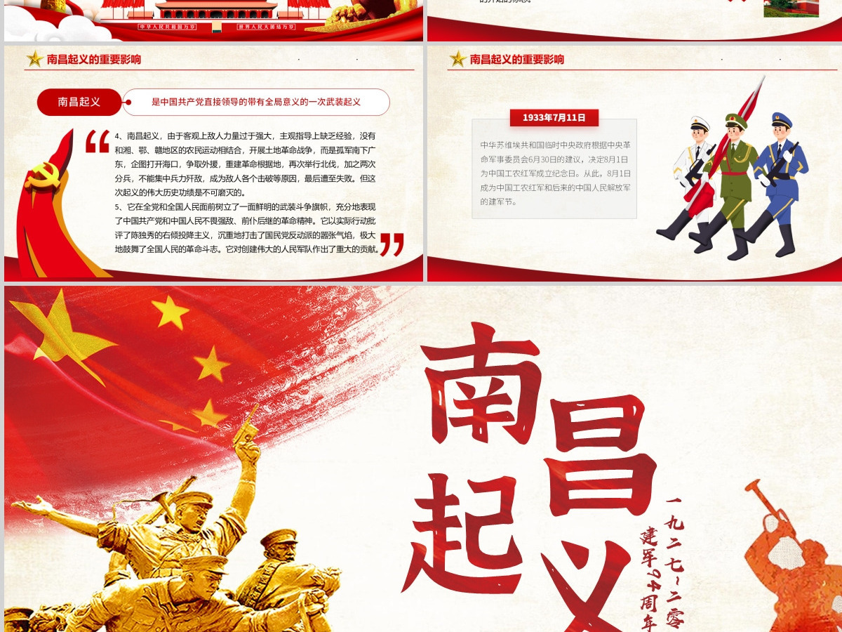 纪念八一精神南昌起义PPT