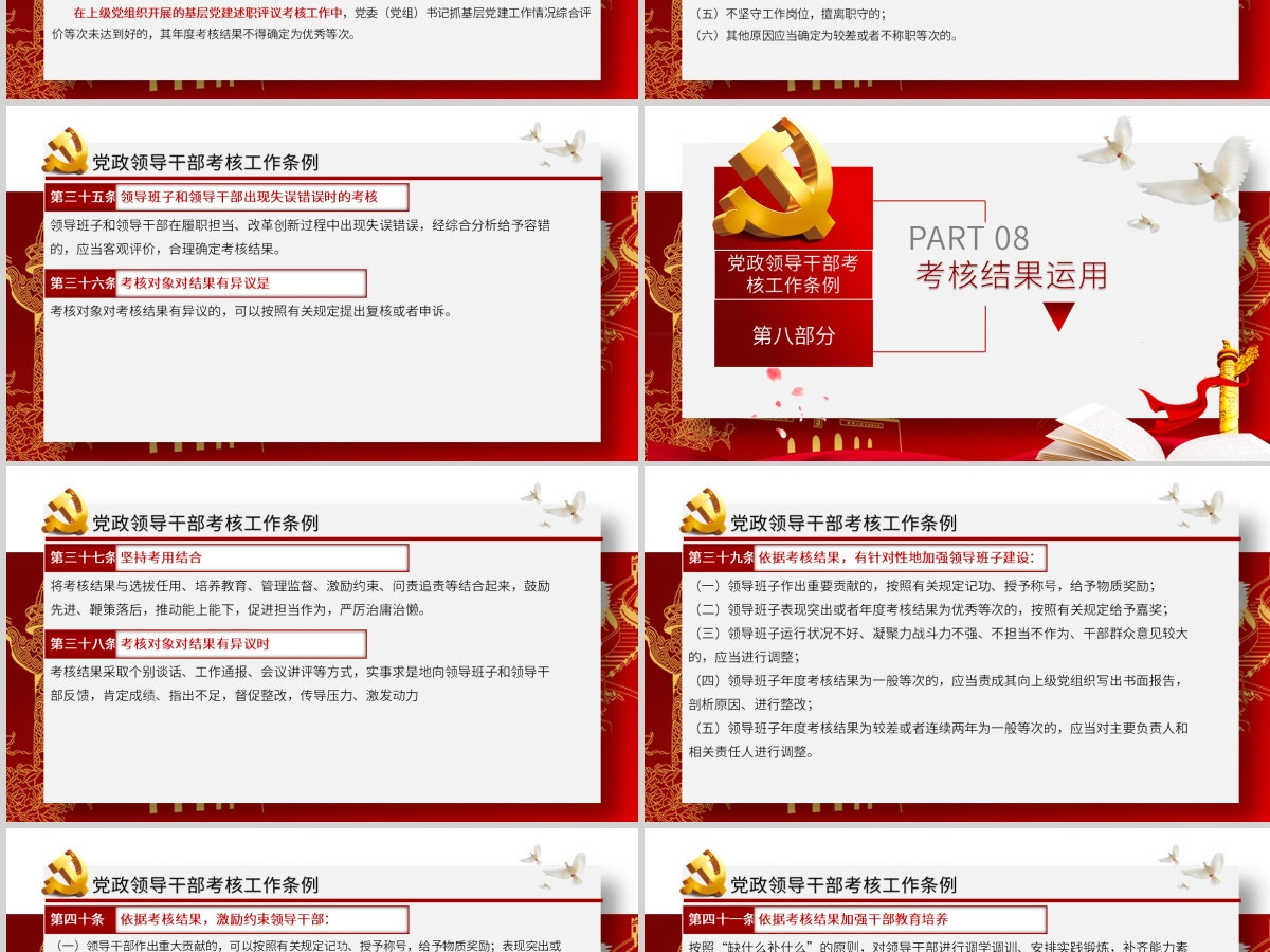 原创下载即用党政领导干部考核工作条例党课学习-版权可商用 原创下载即用党政领导干部考核工作条例党课学习-版权可商用