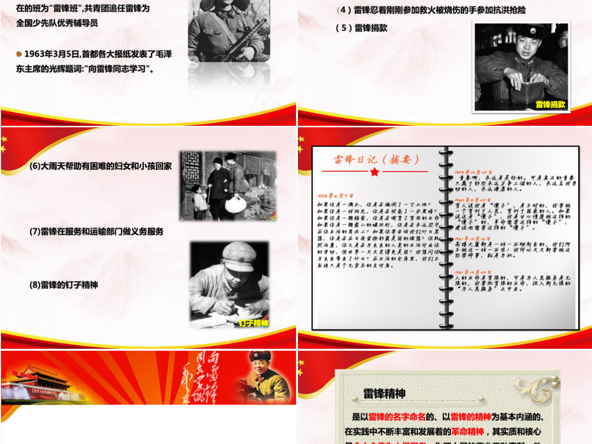 学习雷锋精神党课PPT课件 学习雷锋精神党课PPT课件