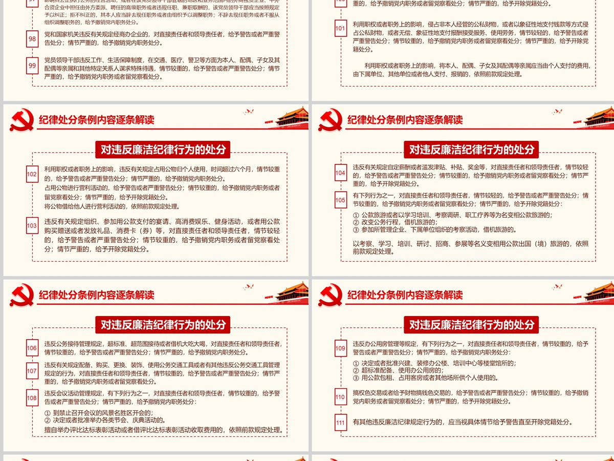 原创学习解读中国共产党纪律处分条例党课PPT-版权可商用 原创学习解读中国共产党纪律处分条例党课PPT-版权可商用