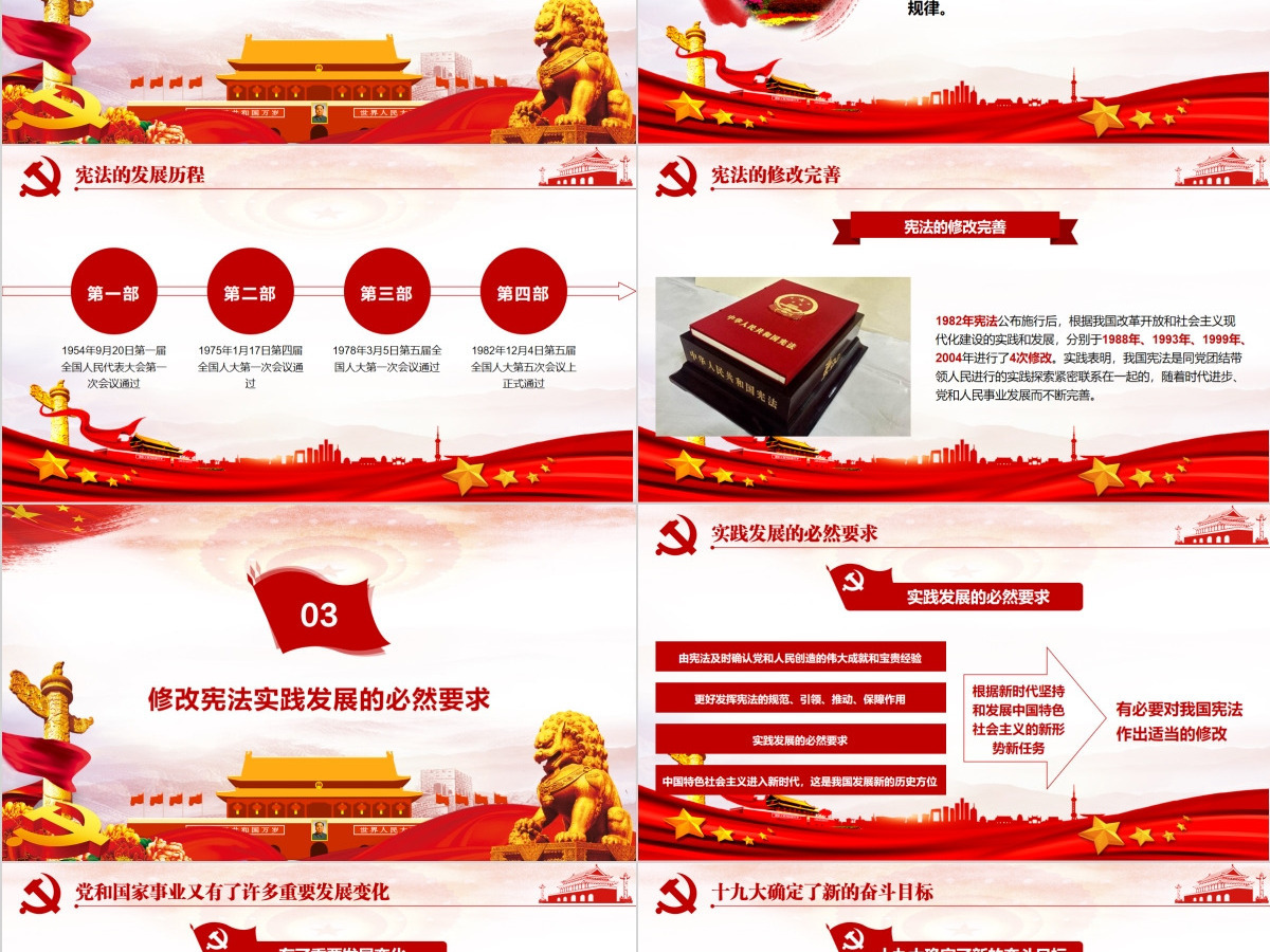 中华人民共和国宪法修正案解读党建PPT 中华人民共和国宪法修正案解读党建PPT