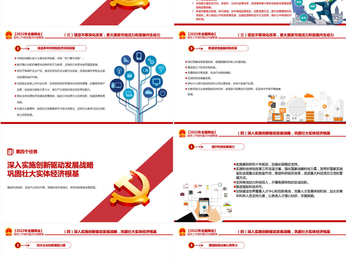 2022政府工作报告全文红色大气深入学习贯彻全国两会精神党课课件PPT-含讲稿 2022政府工作报告全文红色大气深入学习贯彻全国两会精神党课课件PPT-含讲稿