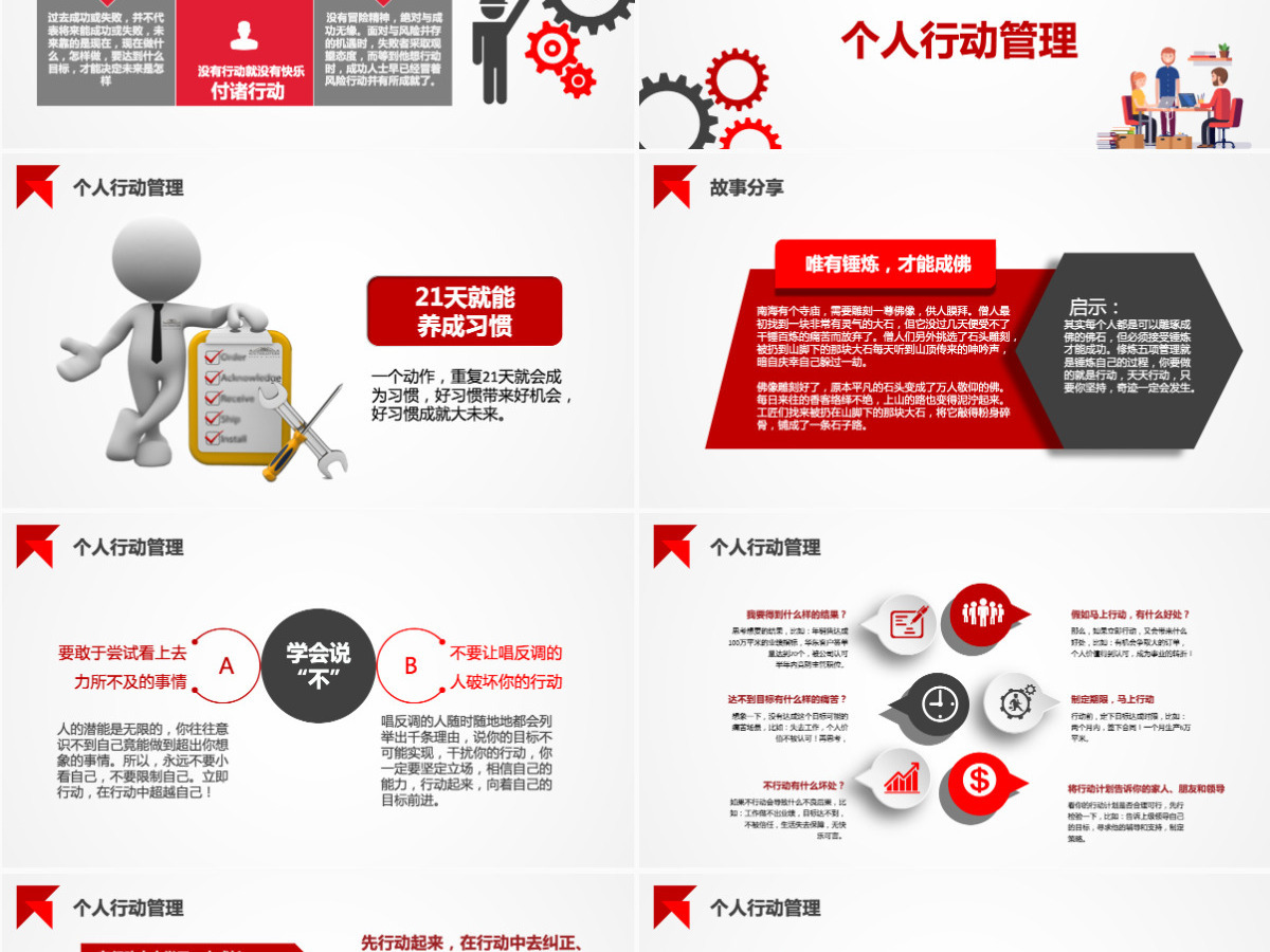 原创企业公司新员工入职培训行动管理PPT模板