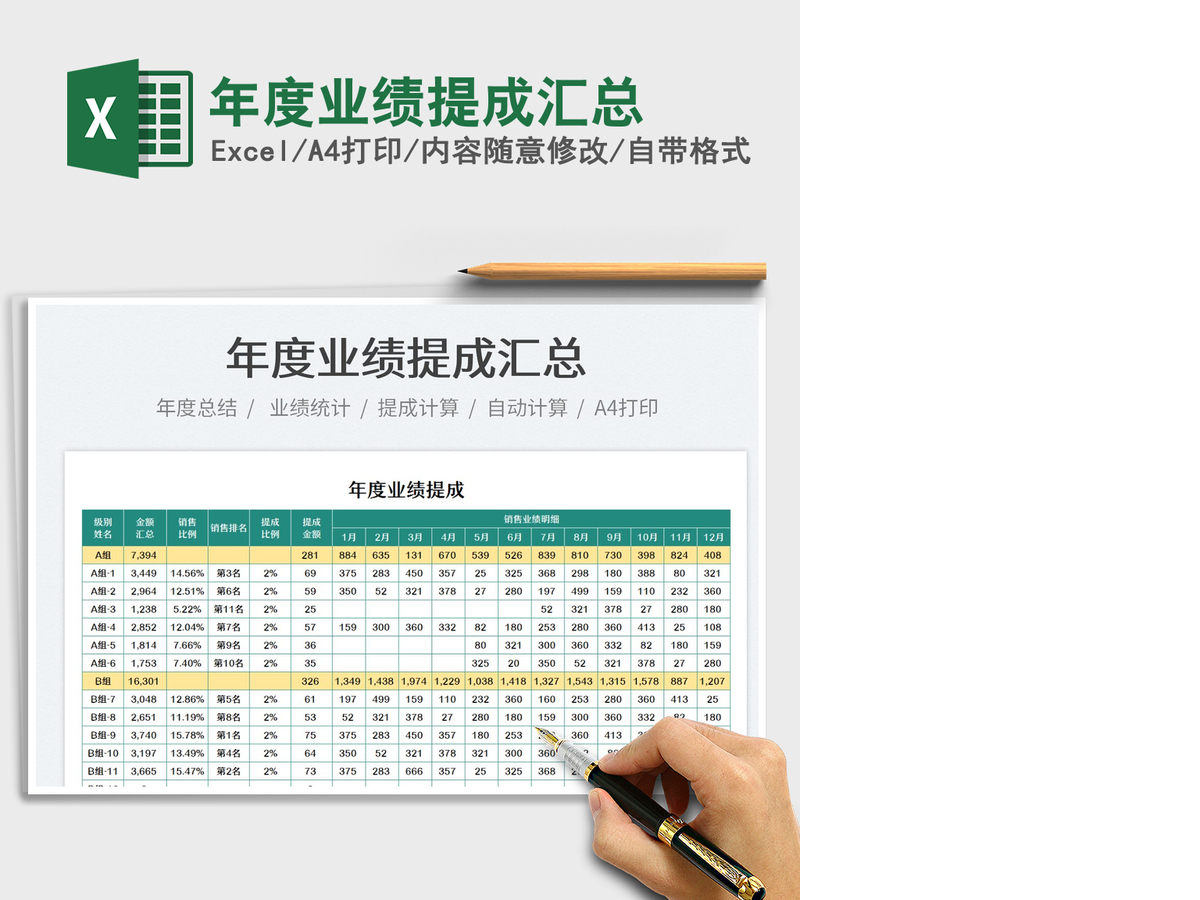 2021年度业绩提成汇总免费下载 2021年度业绩提成汇总免费下载