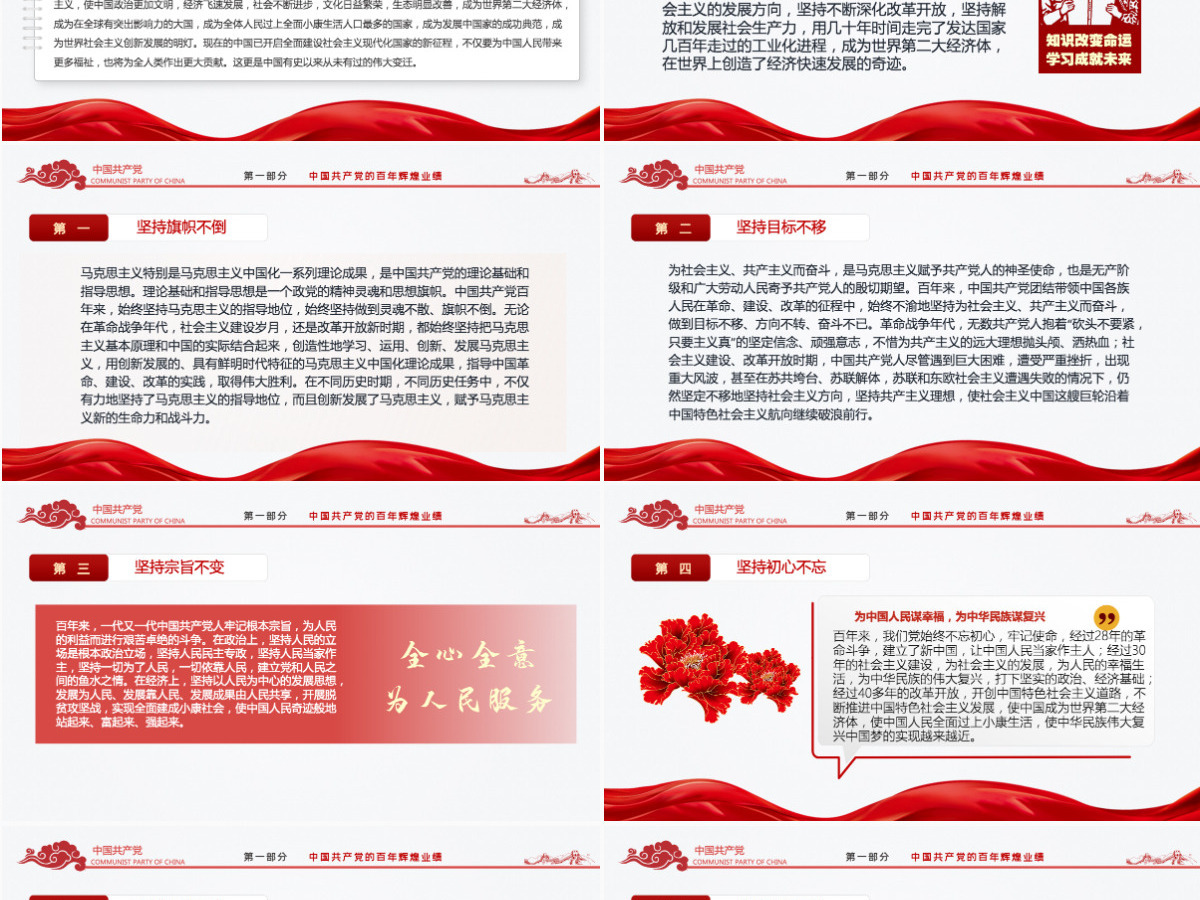 2021百年辉煌与百年未有之大变局PPT党政部门2021年党史学习教育专题党课PPT模板-含讲稿 2021百年辉煌与百年未有之大变局PPT党政部门2021年党史学习教育专题党课PPT模板-含讲稿