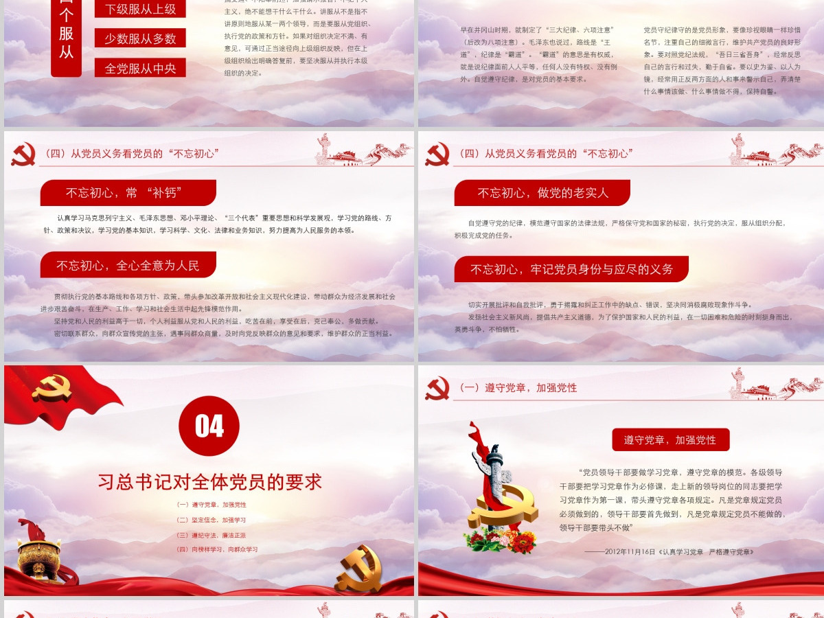 不忘初心牢记党员身份两学一做党课ppt课件-含讲稿 不忘初心牢记党员身份两学一做党课ppt课件-含讲稿