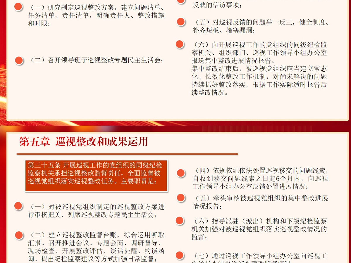  新修订《中国共产党巡视工作条例》条文对照学习