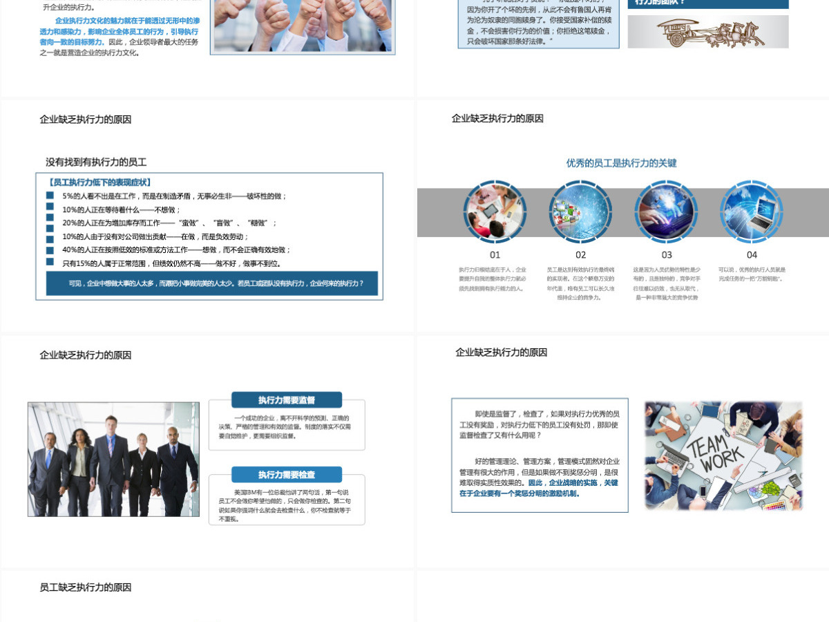 企业员工执行力培训PPT模板
