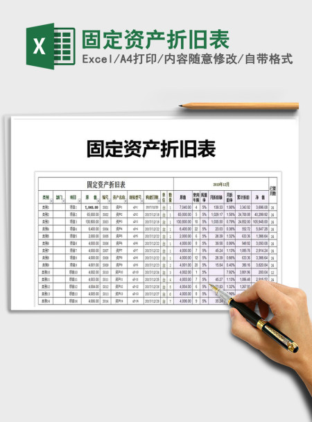 2021年固定资产折旧表