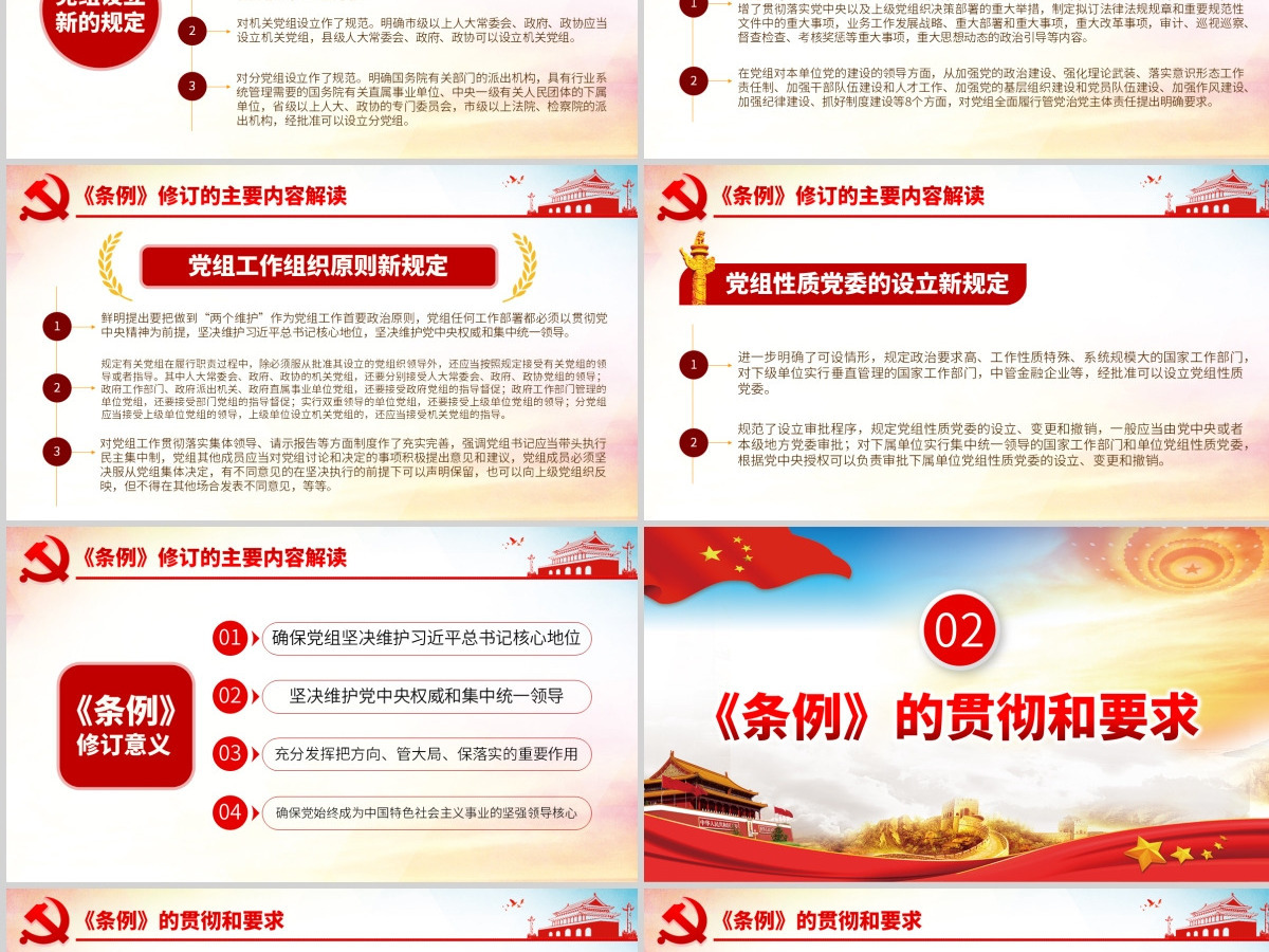 原创学习解读中国共产党党组工作条例党课PPT-含讲稿 原创学习解读中国共产党党组工作条例党课PPT-含讲稿