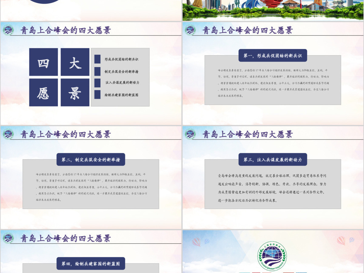 学习解读上合组织青岛峰会PPT模板