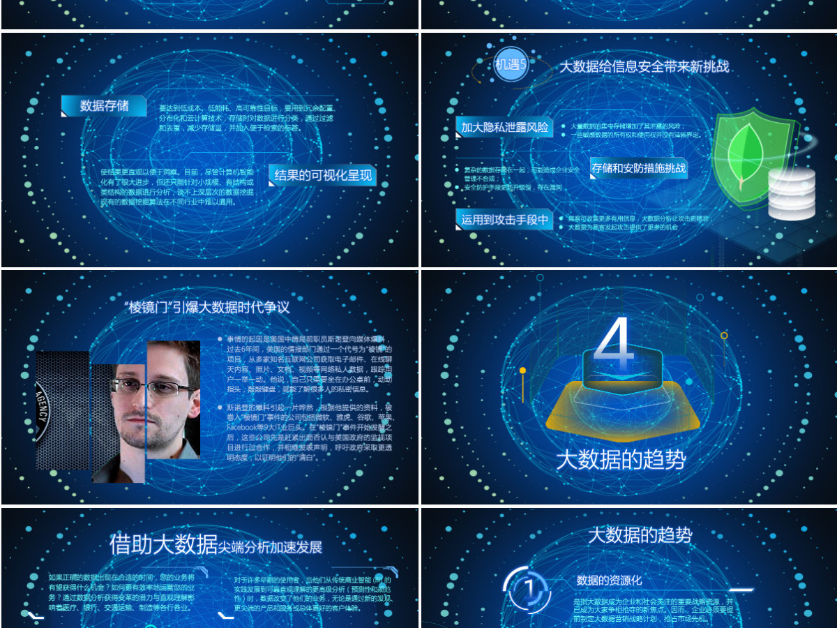 2023互联网大数据云计算科技商务ppt模板