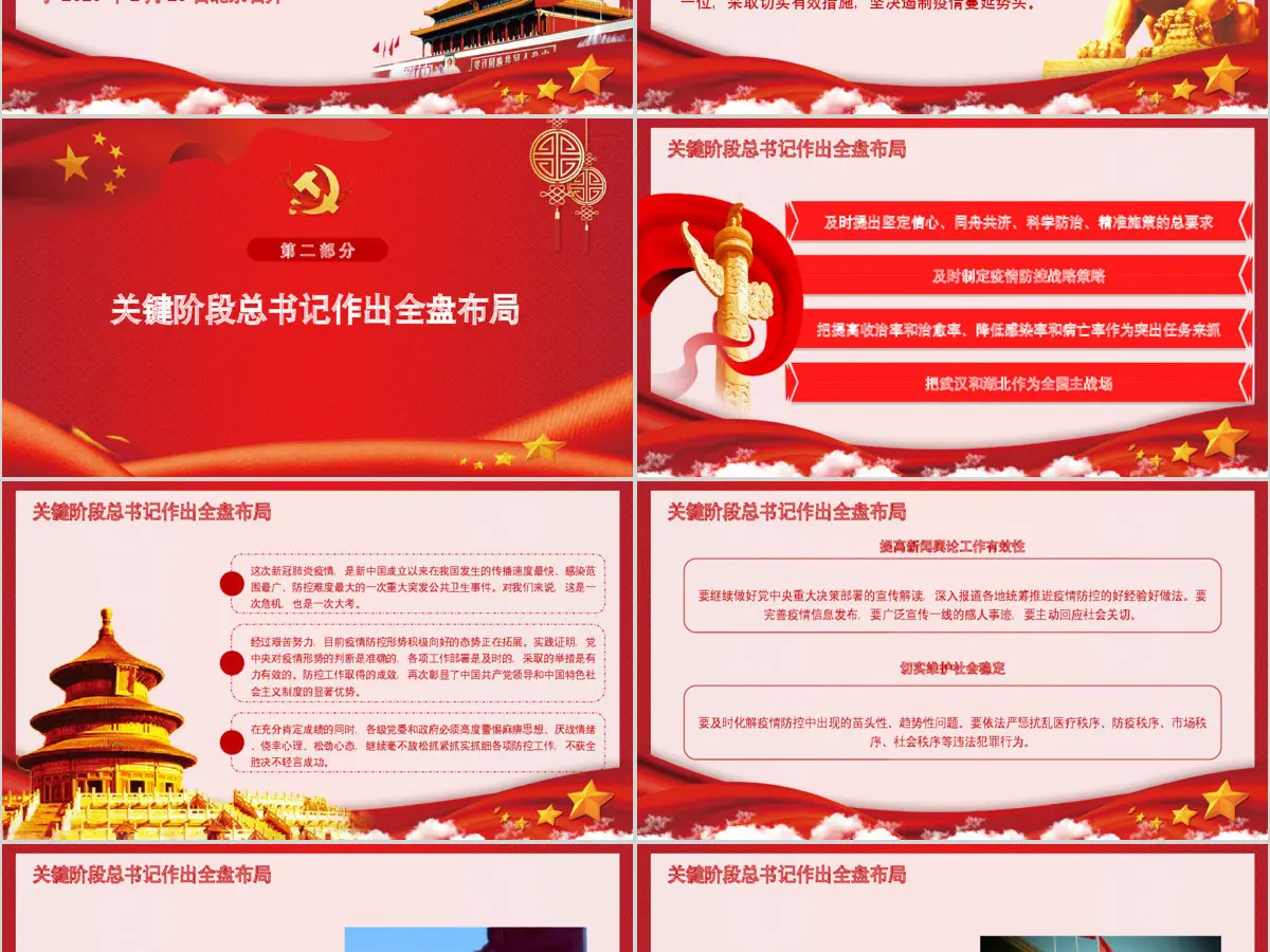  统筹推进新冠肺炎疫情防控和经济社会发展工作部署党政PPT模版