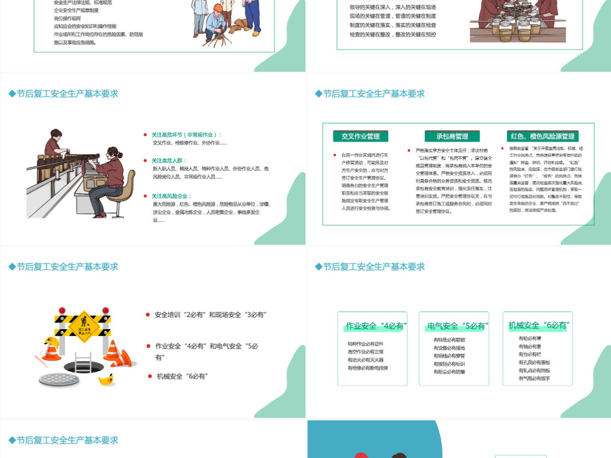 2022春暖已至复工起航清新时尚风春节节后复工安全生产培训专题课件模板PPT 2022春暖已至复工起航清新时尚风春节节后复工安全生产培训专题课件模板PPT