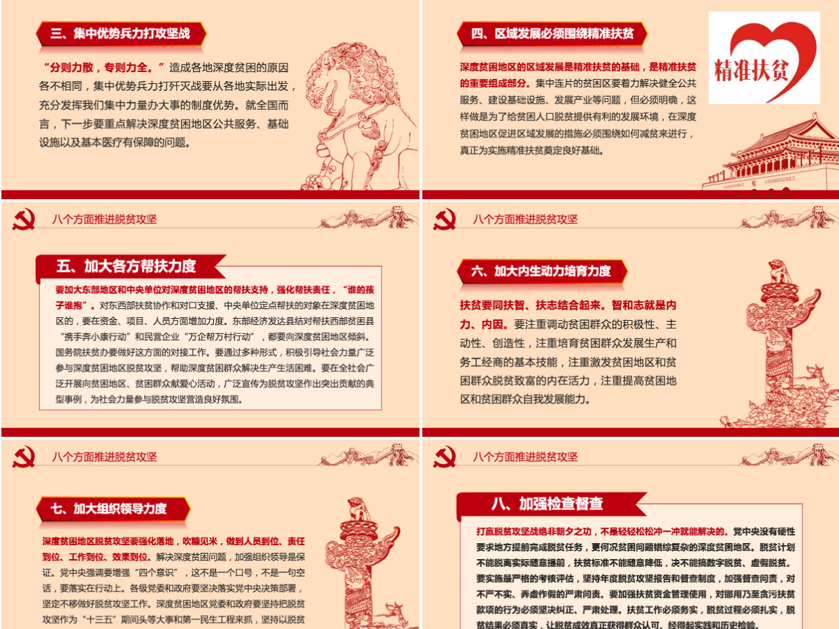 精准扶贫精准脱贫坚决打赢脱贫攻坚战PPT