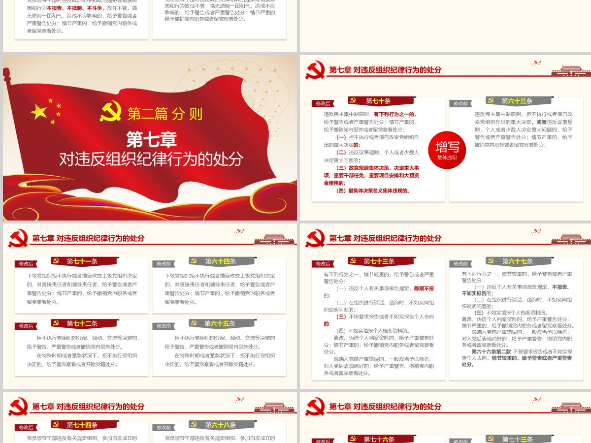 2019黄色处分条例PPT模板-含讲稿
