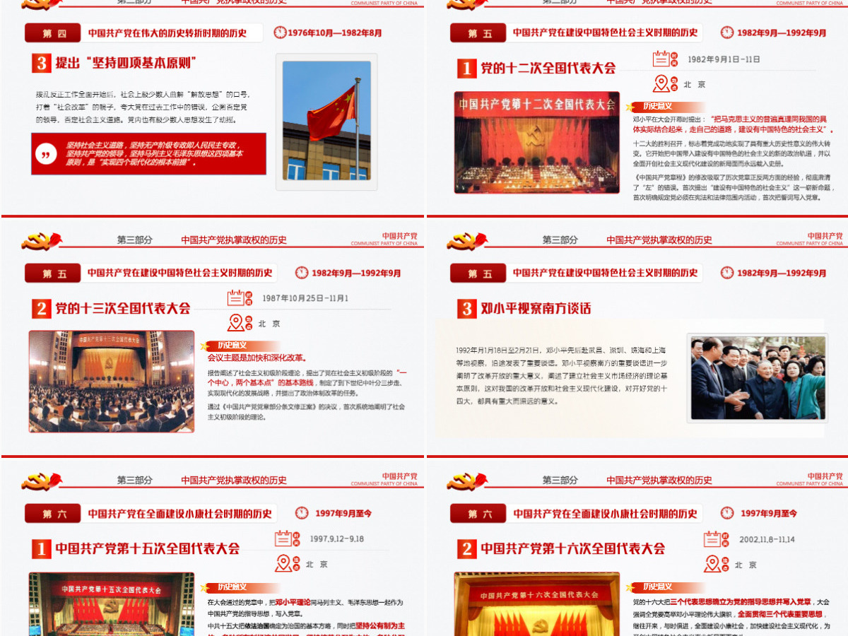 2021从开天辟地到百年风华庆祝建党100周年专题党课PPT模板-含讲稿