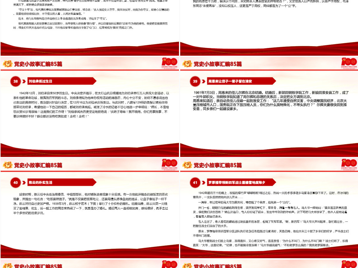 1921-2021党史小故事汇编85篇PPT中小学生学党史红色教育专题党课PPT模板-含讲稿 1921-2021党史小故事汇编85篇PPT中小学生学党史红色教育专题党课PPT模板-含讲稿