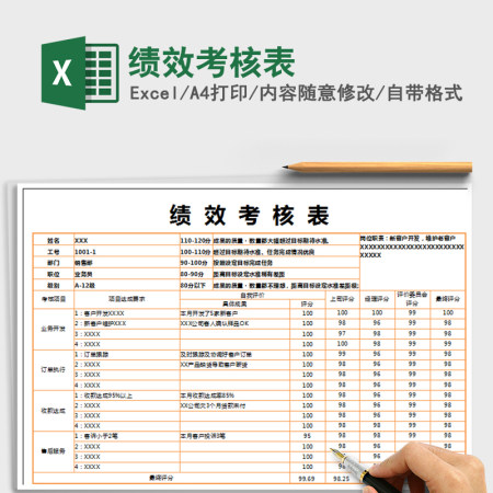 2021年绩效考核表