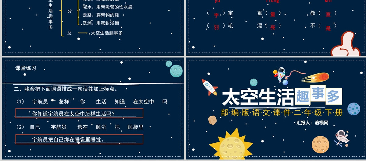 2022太空生活趣事多课文第18课小学二年级语文下册部编人教版教学课件PPT