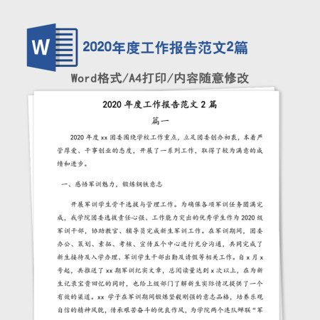 2020年度工作报告范文2篇