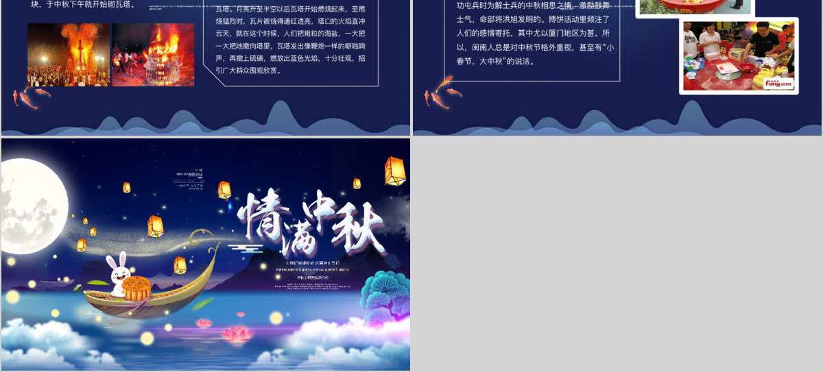 中国传统节日中秋节介绍主题班会PPT模板