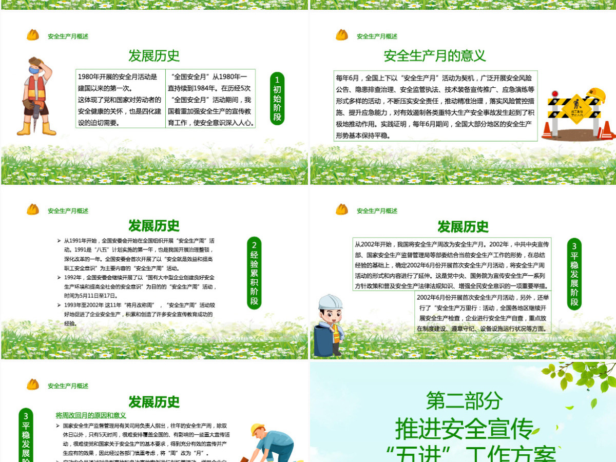 2021年安全生产月绿色清新PPT模板