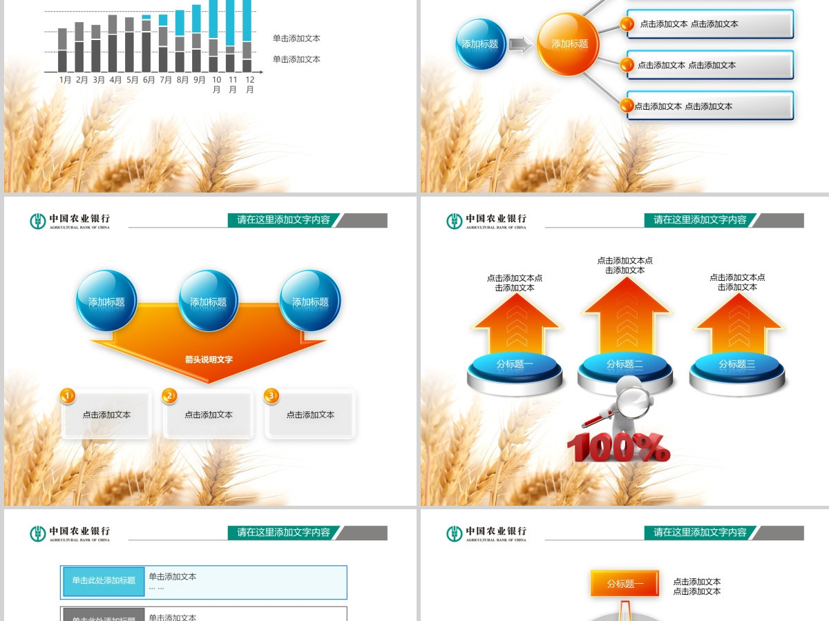 农业银行金融理财报告总结动态PPT模板 农业银行金融理财报告总结动态PPT模板