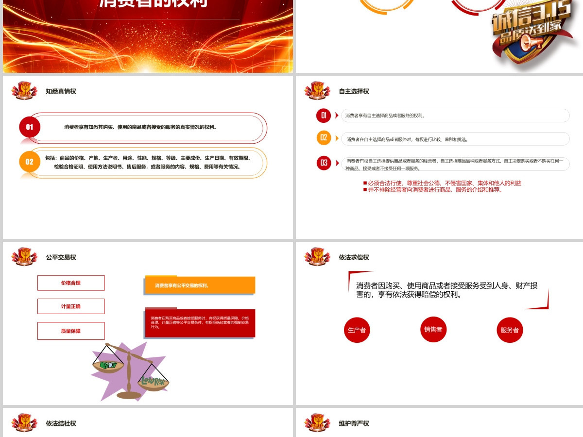 红色庄严大气315国际消费者权益保护日知识讲座PPT 红色庄严大气315国际消费者权益保护日知识讲座PPT