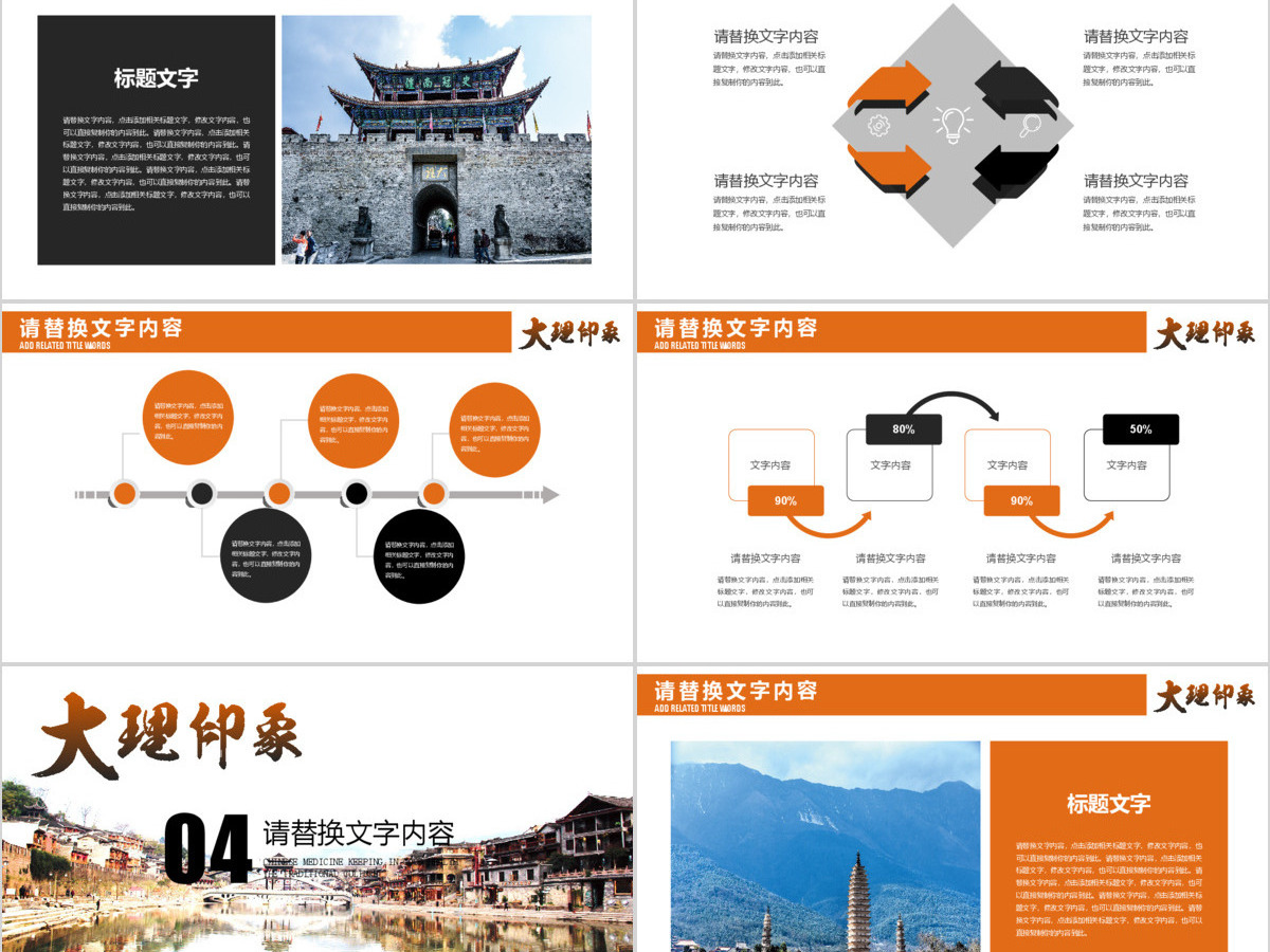 云南大理旅行旅游文化PPT 云南大理旅行旅游文化PPT