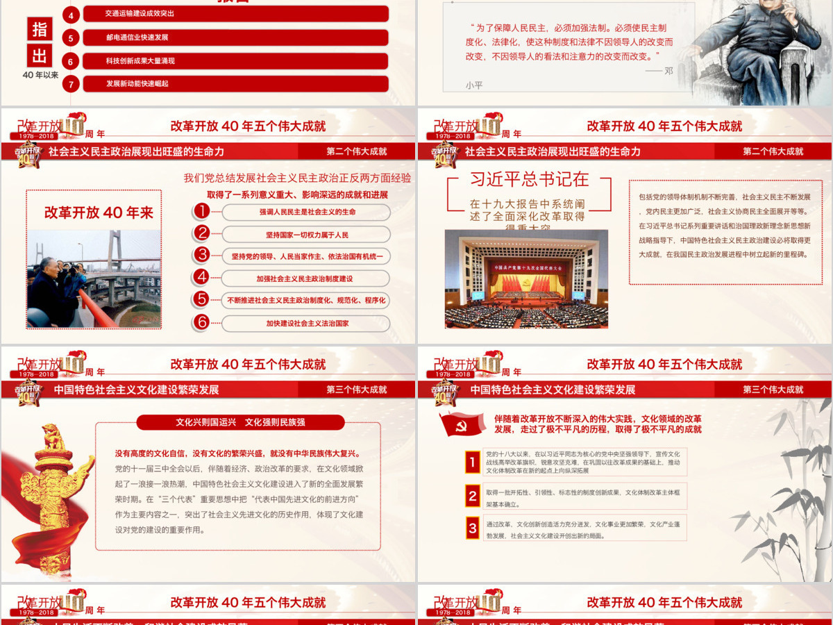 原创深化改革开放40周年成就经验党政党建党课 原创深化改革开放40周年成就经验党政党建党课