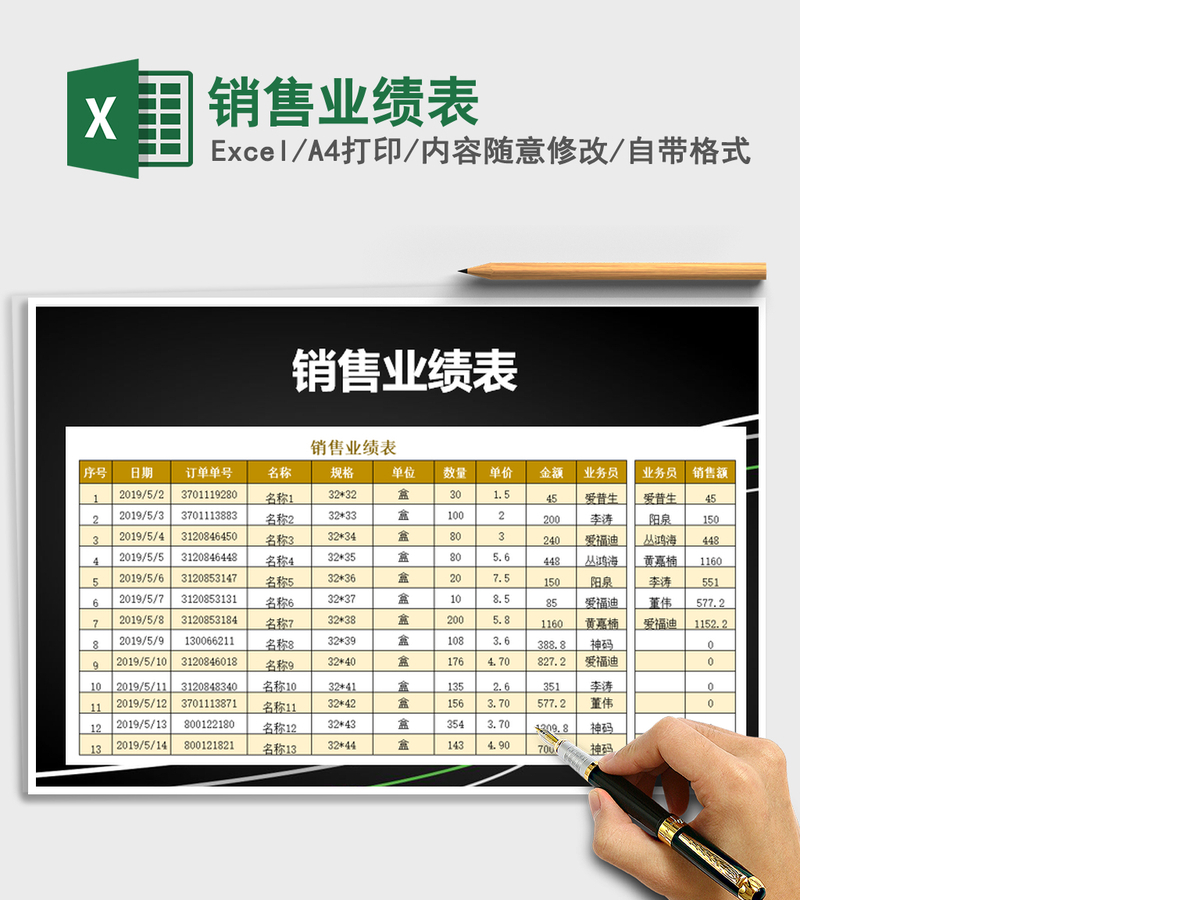 2021年销售业绩表