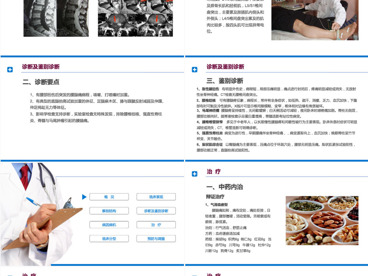 2022腰椎间盘突出症诊断与治疗清新商务医疗风医学通用PPT模板 2022腰椎间盘突出症诊断与治疗清新商务医疗风医学通用PPT模板