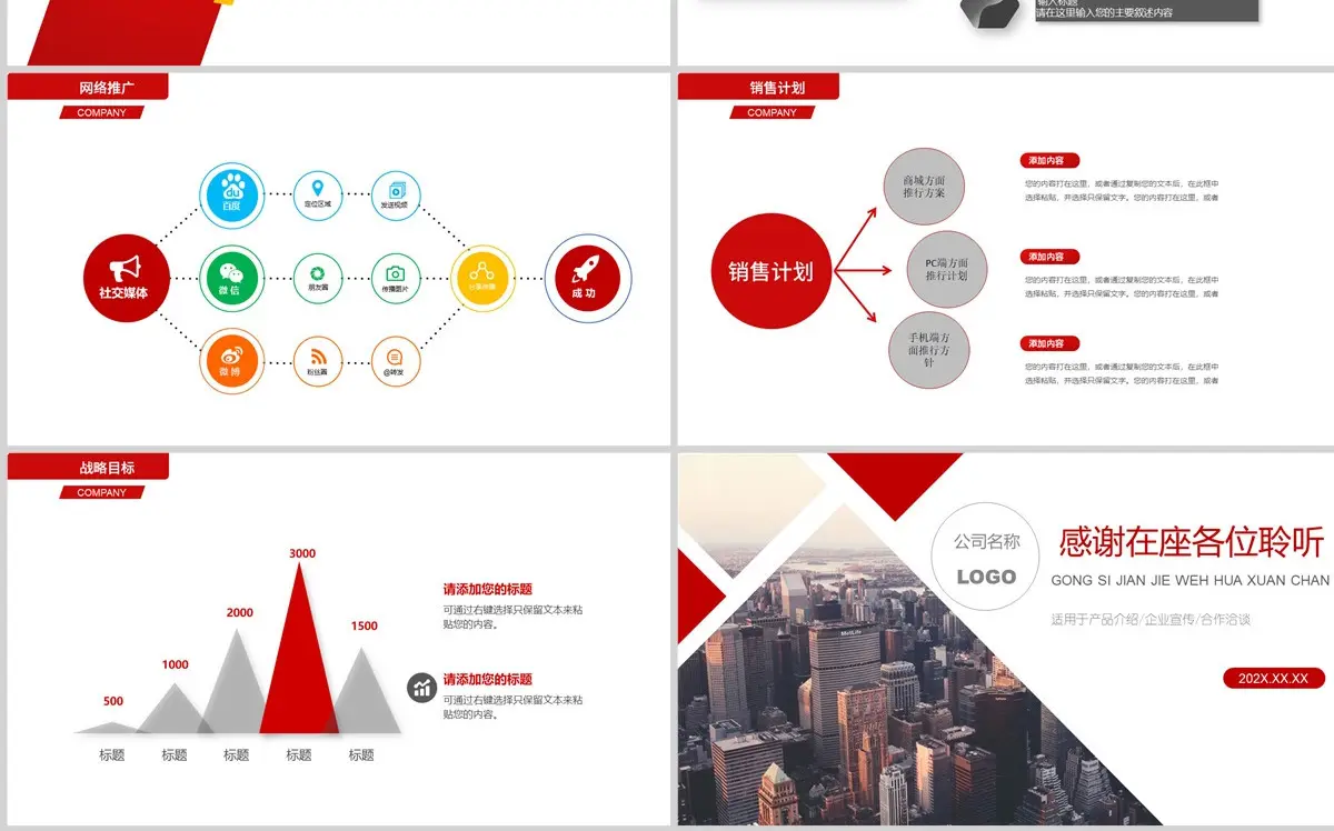 2024最新红色大气公司简介企业文化产品宣传PPT