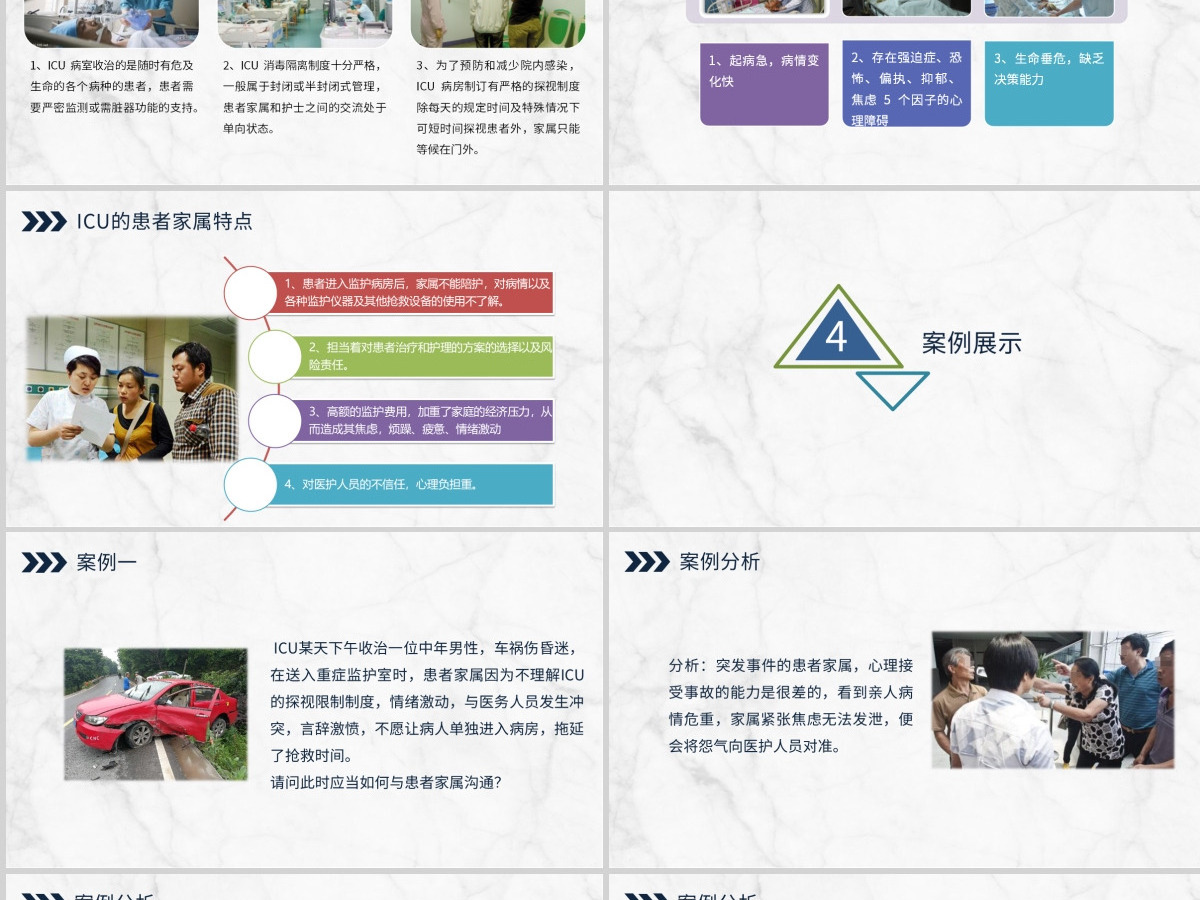蓝色简约医患沟通技巧PPT