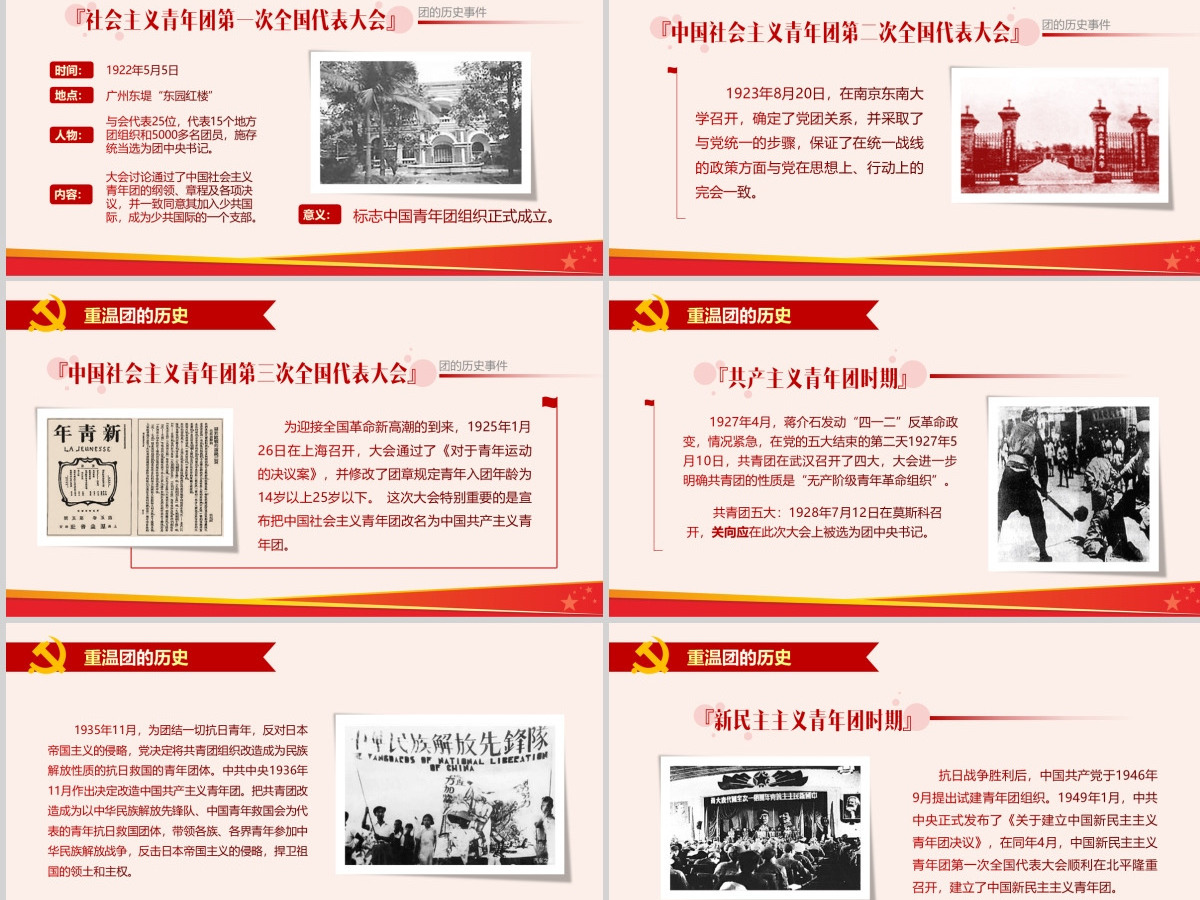 中国共青团PPT模板