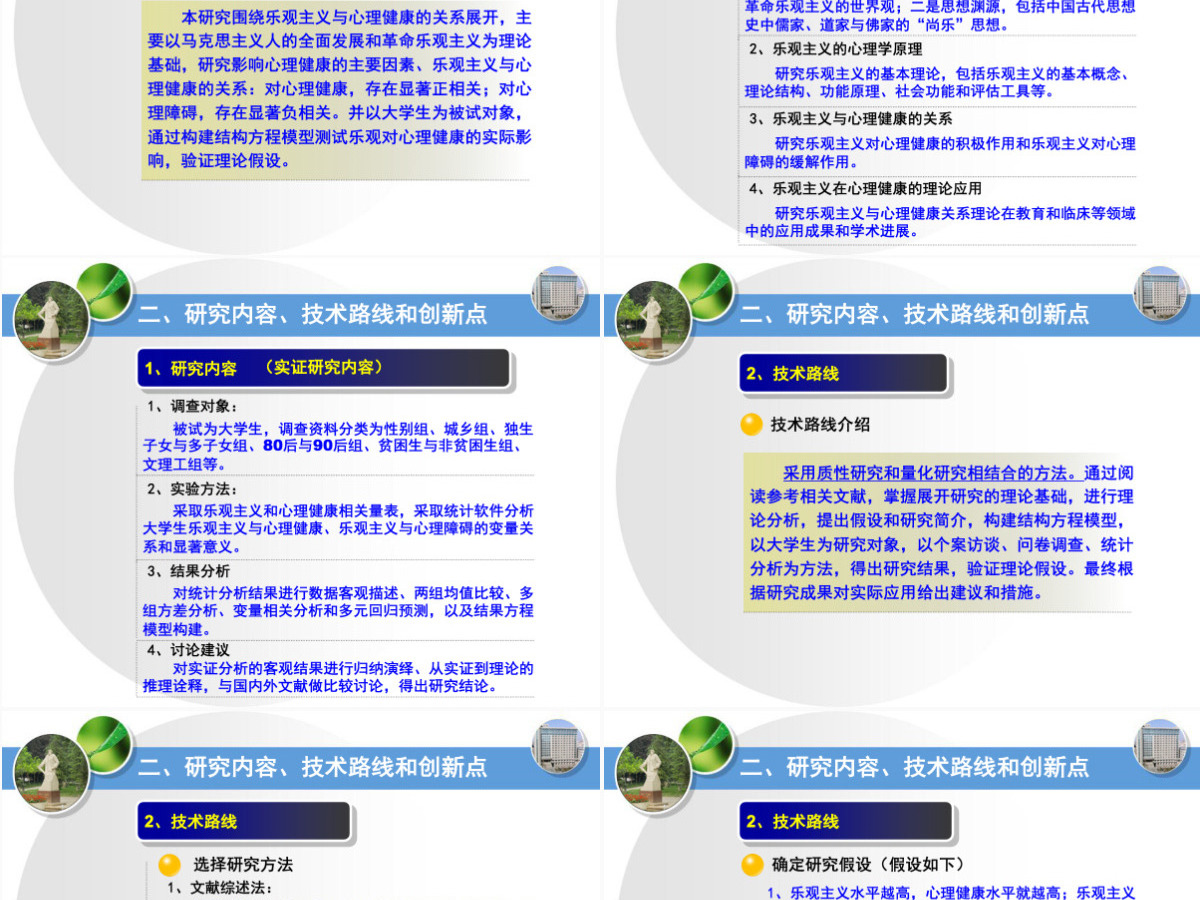 大学生乐观主义与心理健康关系研究开题报告 大学生乐观主义与心理健康关系研究开题报告
