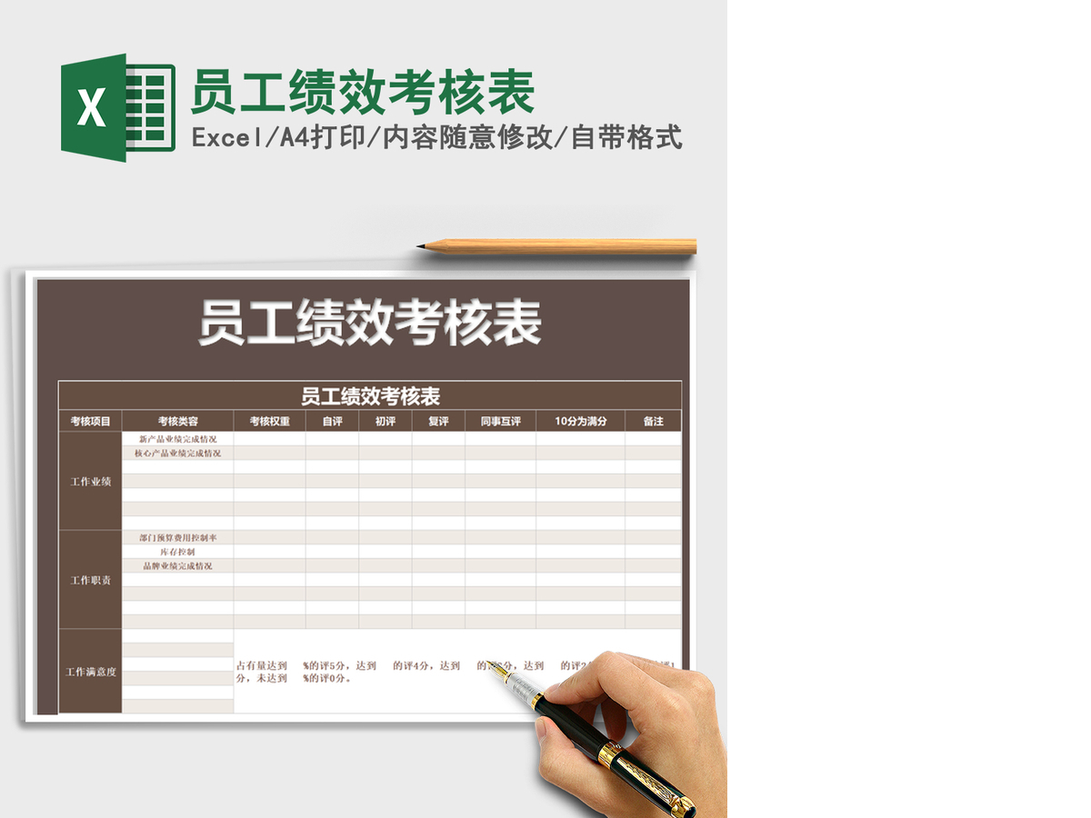 2021年员工绩效考核表