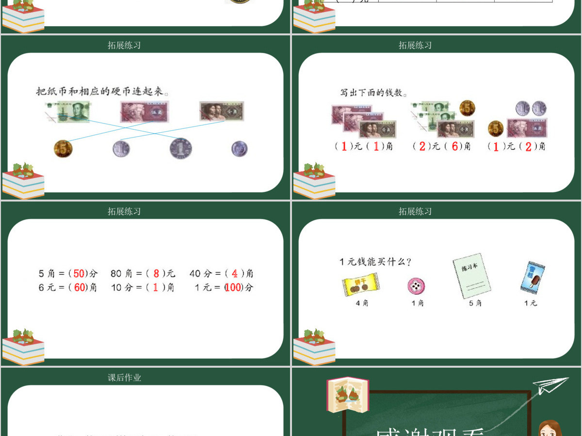 人教版小学一年级数学下册第五课：认识人民币（含配套教案）课件PPT