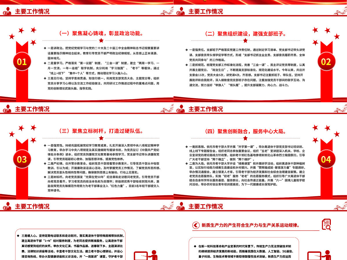 2025年某局党组上半年党建工作总结PPT模板