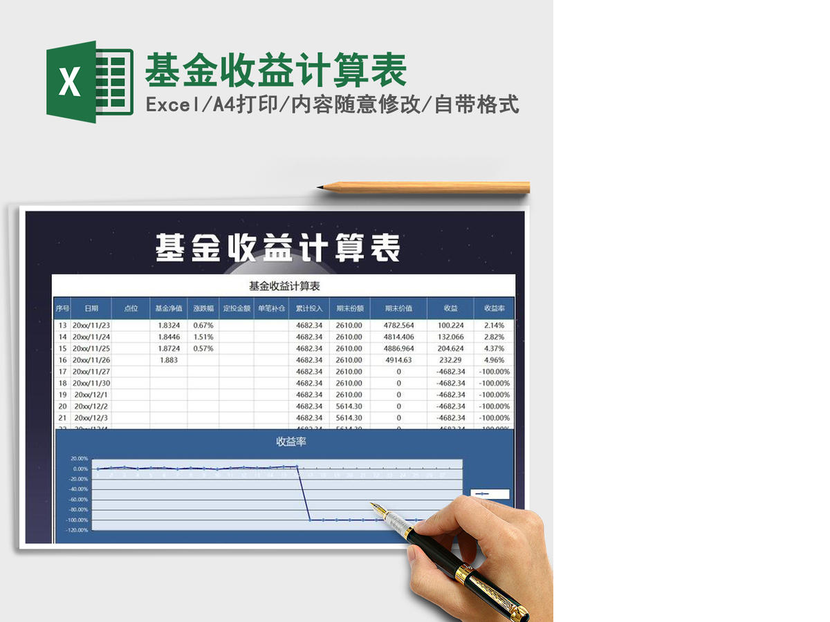 2021年基金收益计算表 2021年基金收益计算表