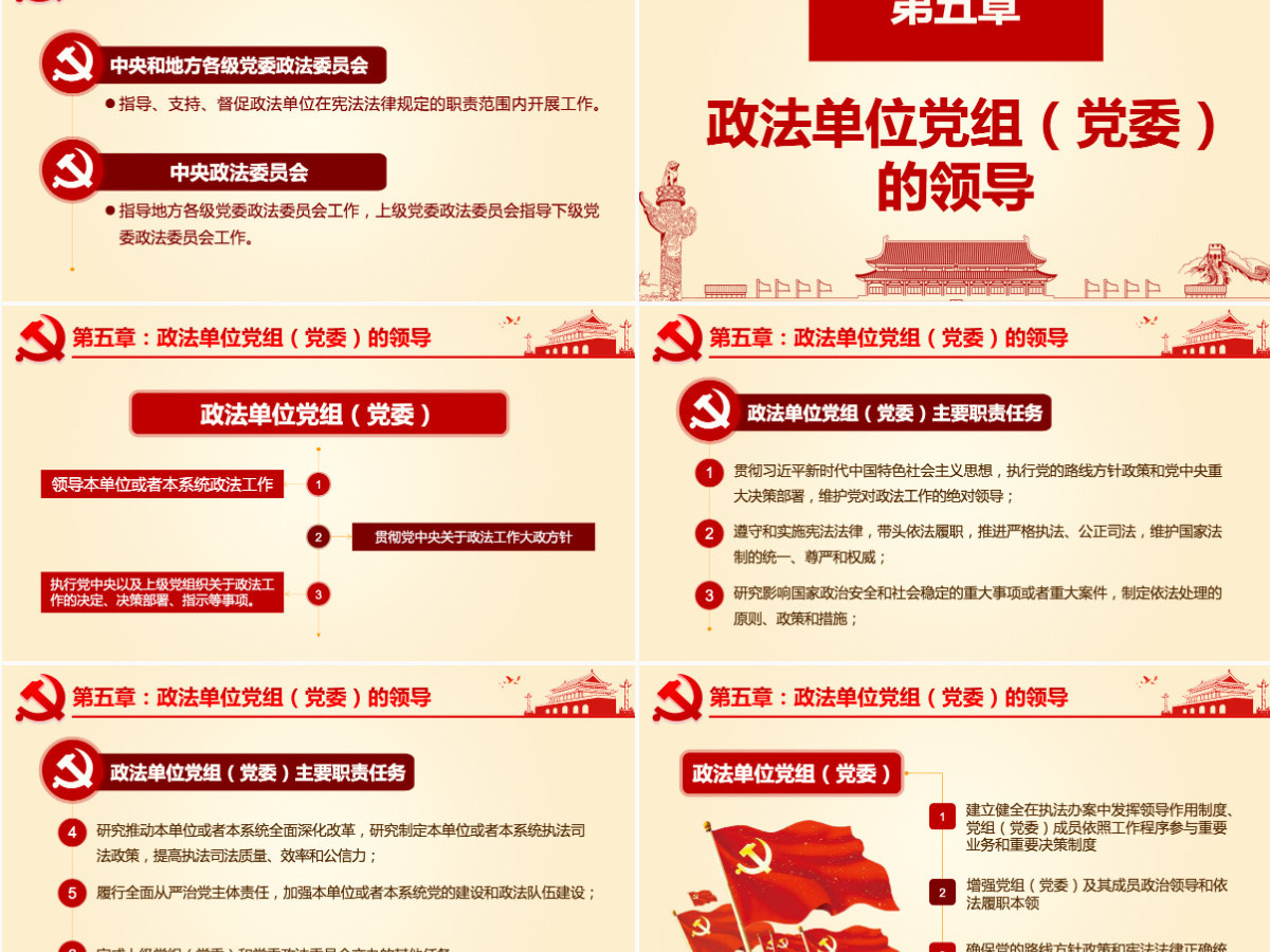 原创学习贯彻解读中国共产党政法工作条例PPT-版权可商用