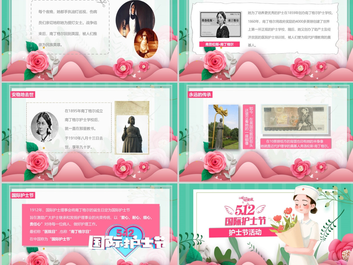 2020年512国际护士节主题班会PPT模板 2020年512国际护士节主题班会PPT模板