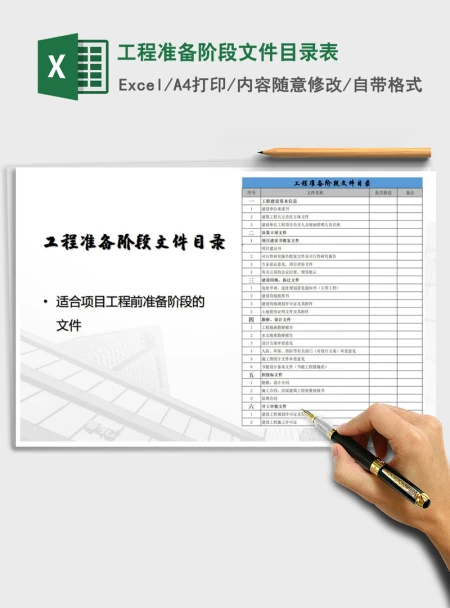 2021年工程准备阶段文件目录表 2021年工程准备阶段文件目录表