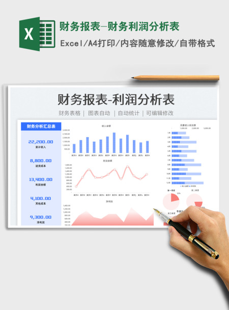 2021财务报表-财务利润分析表免费下载
