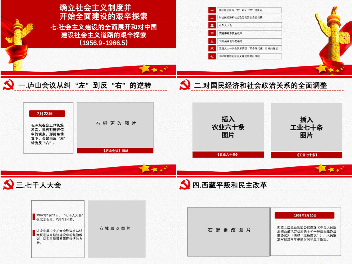 原创中国共产党党史建党100周年党课学习ppt-含讲稿