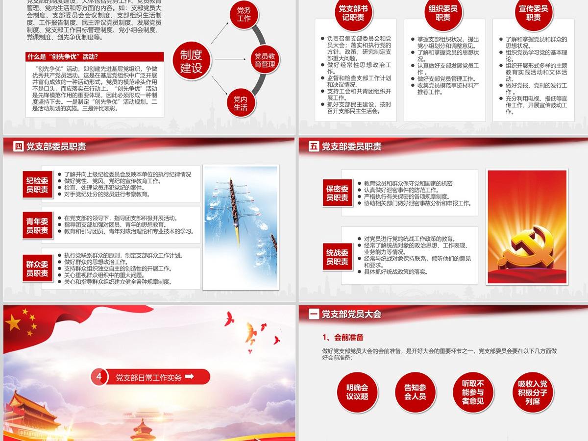 党建学习党务知识培训PPT模板 党建学习党务知识培训PPT模板