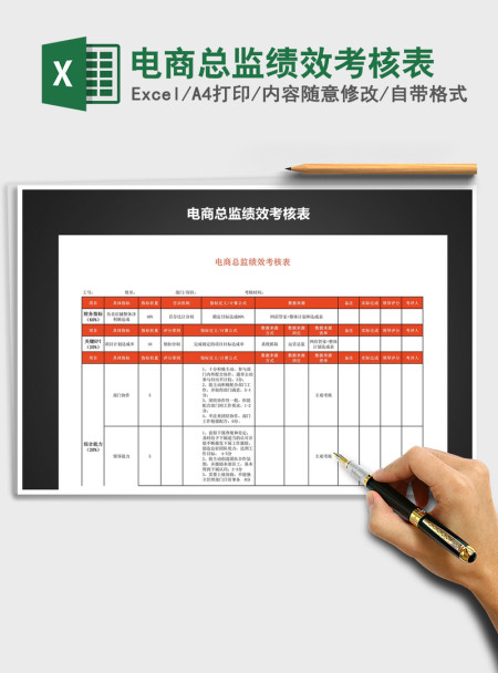 2021年电商总监绩效考核表