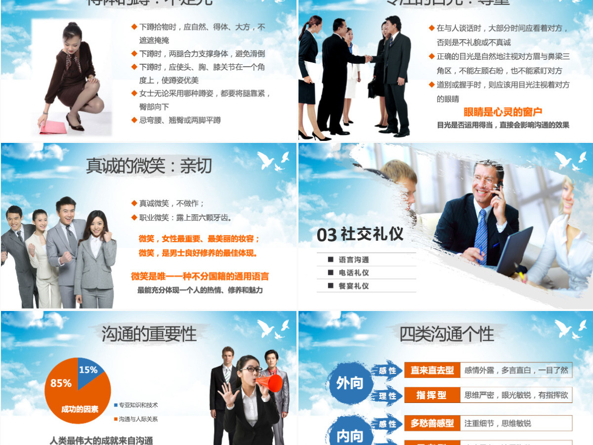 2021高端大气商务礼仪职业形象PPT模板