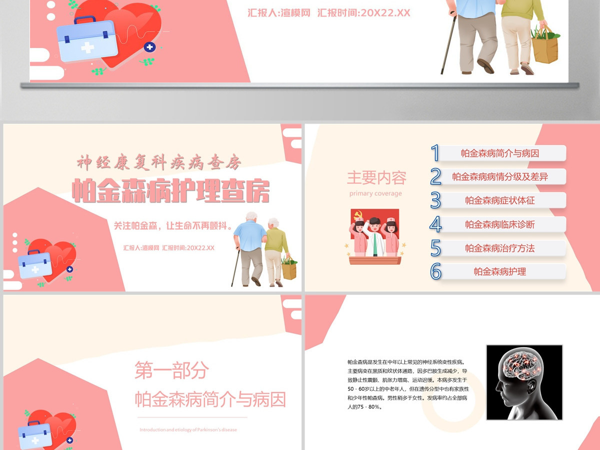 2022帕金森病护理查房清新简约护理查房必备PPT 2022帕金森病护理查房清新简约护理查房必备PPT